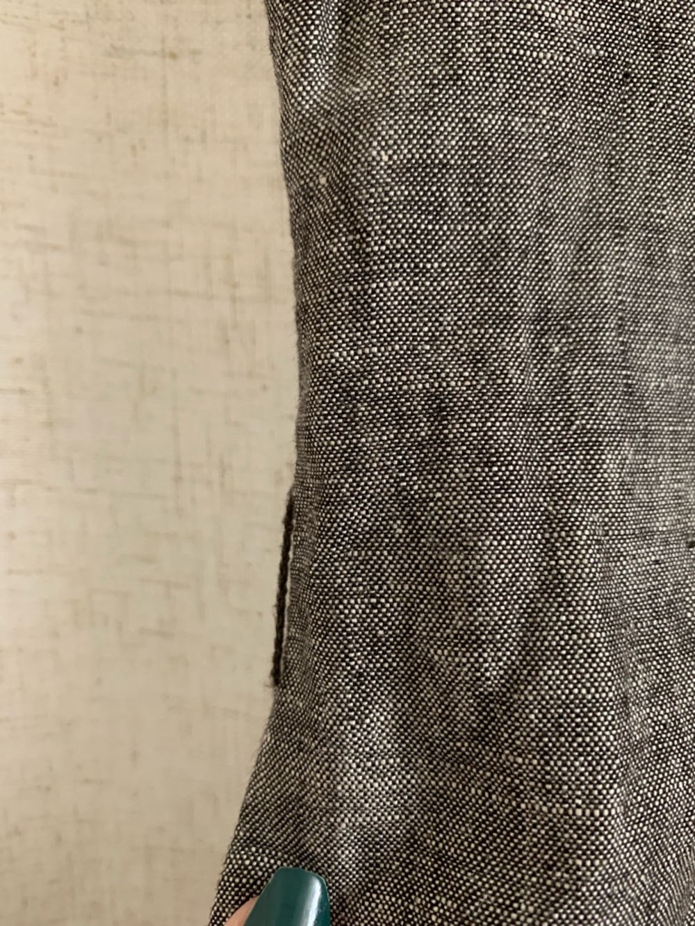 One Touch Germany 100% Linen Y2K Sleeveless Button Front Grey Long Top Size 38 - Picture 6 of 9